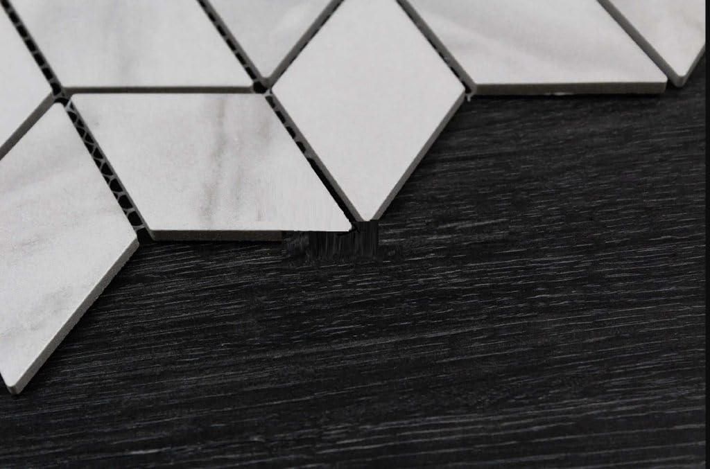 Self-Adhesive Waterproof Glass Mirrors Mosaic Tiles Sticker Diamond Pattern for Craft, Wall, and Home Decor